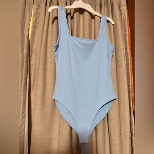 Forever 21 Light Blue Ribbed Bodysuit